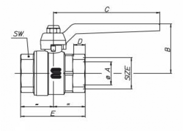 Preview: BASIC-Kugelhahn 1/4" IG/IG